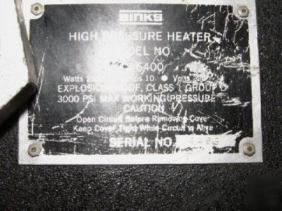 Binks high pressure paint & fluid heater adj heat range