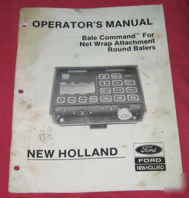 New holland bale command for net wrap owner's manual 