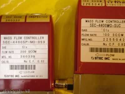 Stec sec-4400 mfc mass flow controller lot of 9
