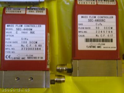 Stec sec-4400 mfc mass flow controller lot of 9