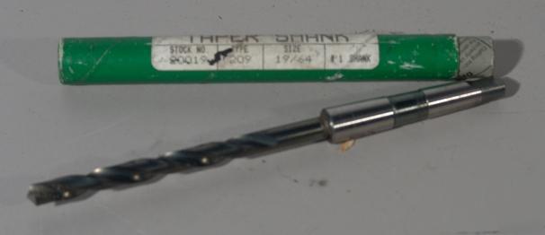 Precision twist drill taper shank#1 size 19/64 