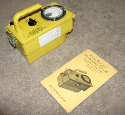 Radiological survey meter geiger counter with manual