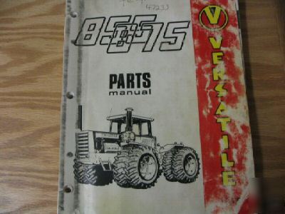 Versatile 855 875 tractor parts manual