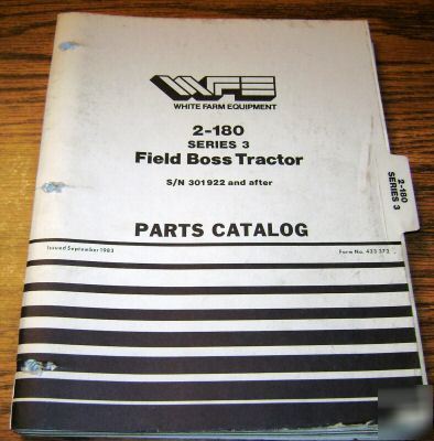 White 2-180 series 3 tractor parts catalog book manual