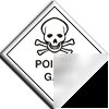 Poison gas-skull/cb sign-a.vinyl-100X100MM(ha-031-ab)