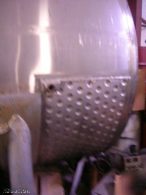 4000 gallon stainless steel horizontal jacketed tank