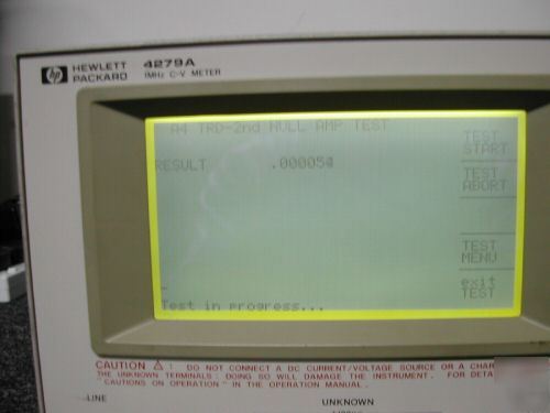 Agilent/ hp 4279A c-v meter, 1 mhz with test fixture