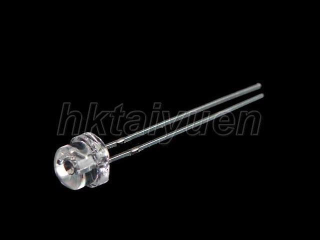 100X white 5MM wide angle straw hat led free resistors