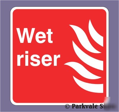 150X150 wet riser fire sign (0251)