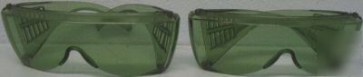 2 pairs of norton 180 north Z87 green safety glasses