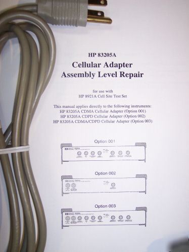 Hp 83205A cdma cellular adapter with manual