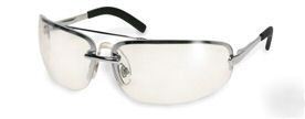 Factor silver frame safety glasses clear avis
