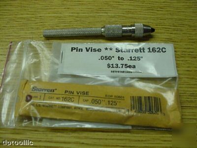 New 2PC. starrett 162C pin vice .050