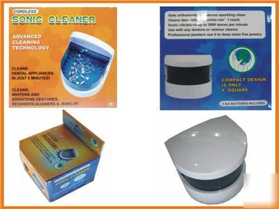 *sonic cleaner ultrasonic clean denture jewellery coin