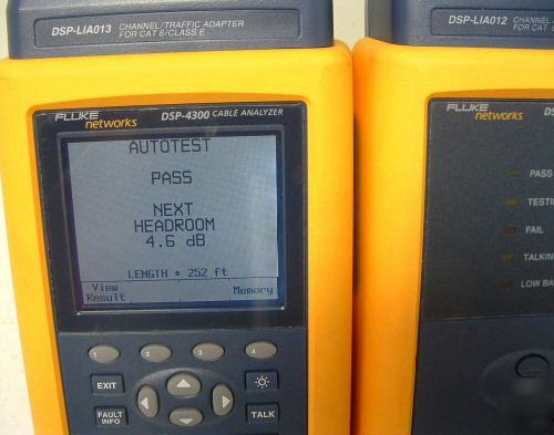 Fluke dsp-4300 digital cable analyzer CAT5E CAT6 test