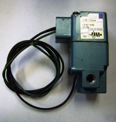 Mac air valve 274B-111NCAA vacuum to 150 psi 24 vdc 1/8