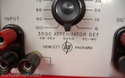Hewlett packard hp 350C attenuator set 5W-50V -dc-imc