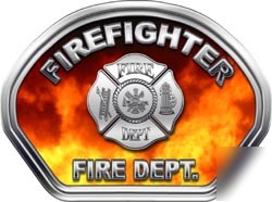 Fire helmet face decal 49 reflective firefighter fire