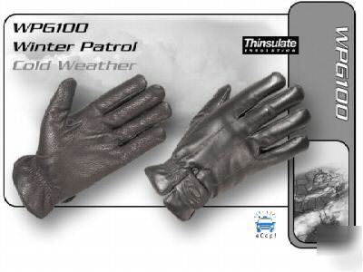 Hatch winter patrol sheepskin black police gloves xxl