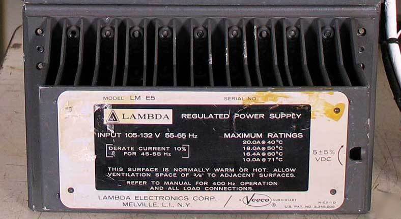 Lambda lm-E5 low voltage regulated dc power supply 20 a