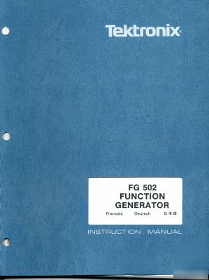 Tek FG502 instruction manual eng fr ger japanese