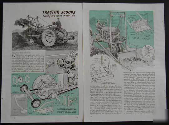 Tractor scoop-bucket lift-front end loader how-to plans