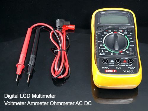 New lcd display digital multimeter ac dc ohm volt meter