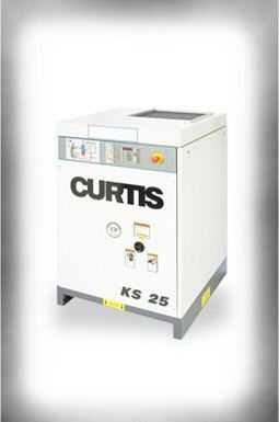 Curtis 7.5 hp rotary screw air compressor w/ enclosure