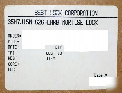 New best mortise lock class function lever lhrb w/cyl - 