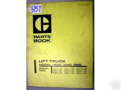 Caterpillar parts book model M30, M40, M50 forklifts
