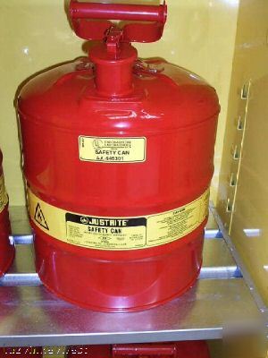 Justrite 5 gal safety can for flammable liquids