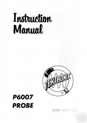 Tek tektronix P6007 operation & service manual