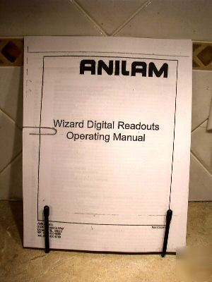 Anilam wizard digital readout operating manual