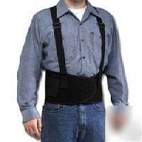 Economy elastic back support belt w/suspenders