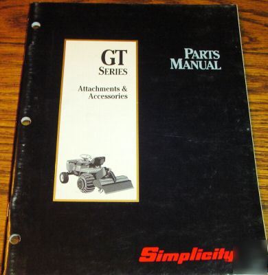 Simplicity gt lawn tractor attachment parts catalog