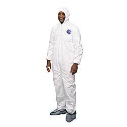 Wise disposable tyvek hooded coverall zip safety xl