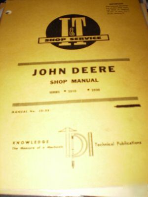 John deere 2510, 2520 tractors i&t shop manual
