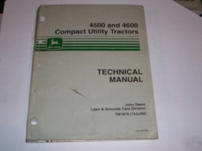 John deere 4500 & 4600 compact utility technical manual
