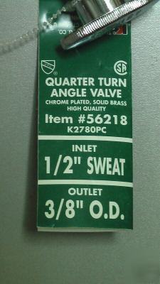 37 quarter turn angle valves 1/2