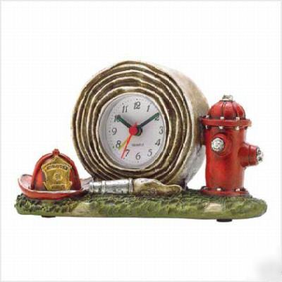 Firefighters desk or tabletop clock