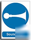Sound horn sign-adh.vinyl-200X250MM(ma-041-ae)