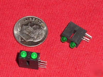 100 pcs. ledtronics# 21PCT120T4G/G140, green/green led