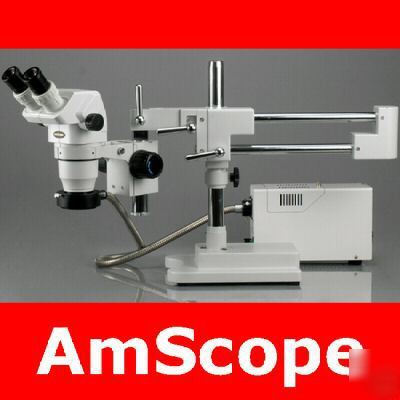 6.7X-112.5X binocular stereo microscope on 3D boom