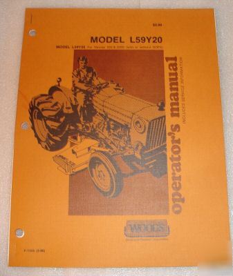 Woods rotary mower manual for yanmar 220 & 220D tractor