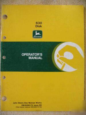 John deere 630 rigid & flex fold disk operator manual