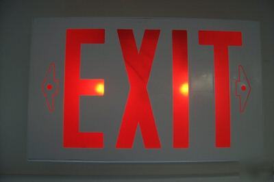 New exit sign with battery backup one side or two 
