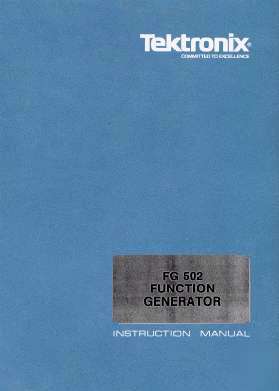 Tek FG502 svc/ops manual in dual resolutions txt search
