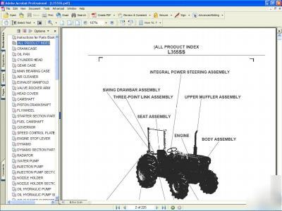 Kubota L355SS 2X 4 tractor parts manual