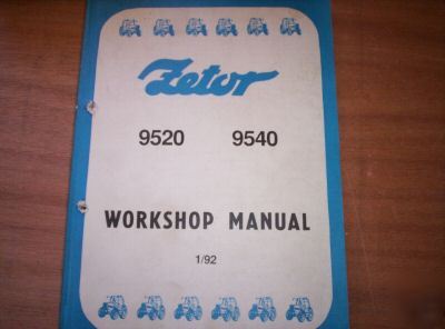 Zetor 9520 & 9540 tractor workshop manual