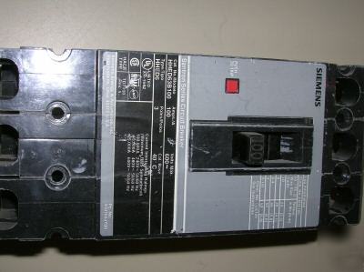 Seimens circuit breaker HHED63B100 100A 3 pole HHED6